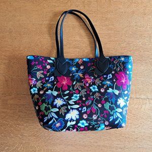 Vegan Black Floral Primrose Handbag